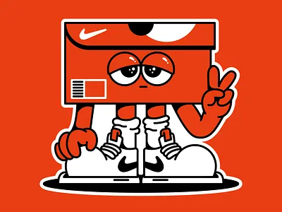 Nike Shoe Box Illustration 2d branding design graphic design illustration nike shoes visual design