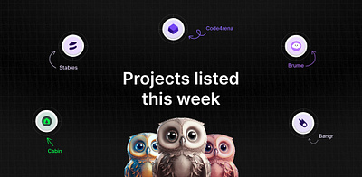 Projects listed this week blockchain crypto dapps design figma graphic design social media design visual design web3