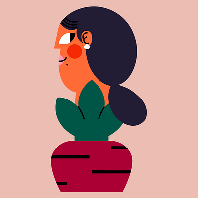 Raddish illustration ilustración jhonny núñez vegan vegetal woman