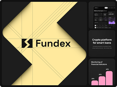 Fundex - Branding for the blockchain-powered loan platform blockchain brand brand identity branding crypto identity logo startup visual identity