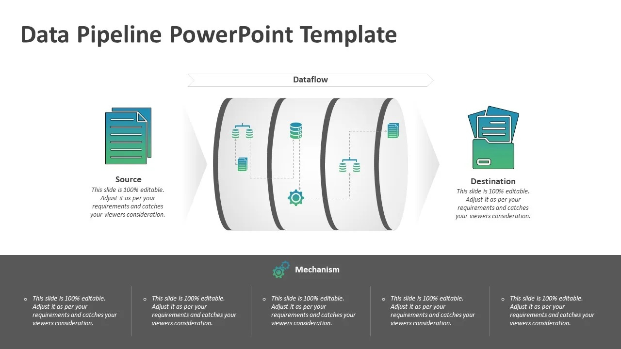 Data Pipeline PowerPoint Template by Kridha Graphics on Dribbble