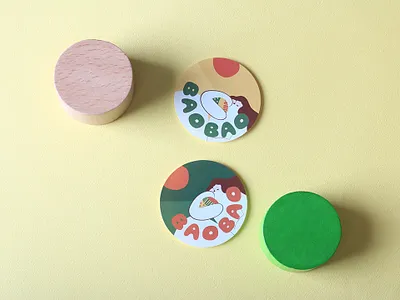 BaoBao Designs Rounded Art Paper Stickers SG art stickers brand branding branding design custom stickers illustration labels logo logo designs paper stickers printing sticker printing stickers