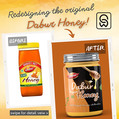 Dabur Honey - Product packaging & design branding graphic design