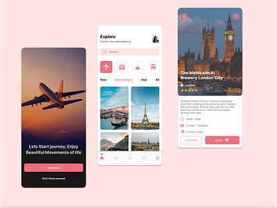 Travel App UI 3d animation app branding design graphic design illustration logo motion graphics travel ui ux vector