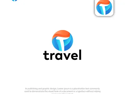 T letter Travel logo apps icon apps logo iconic logo logo t letter icon t letter logo travel travel agency logo travel apps logo travel logo