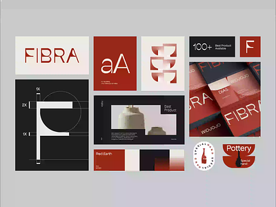 FIBRA – Brand Guideline art artisan book brand guideline branding catalogue contemporary craft editorial graphic design handcrafted layout local logo mockup modernart motion graphics pottery print tradition