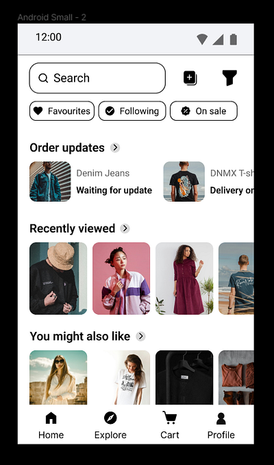 Day 12 of UI challenge on clothing brand app design clothing design figma ui ux