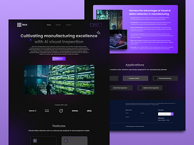 Landing Page: AI Visual Inspection 3d animation app branding design graphic design illustration logo motion graphics typography ui ux vector