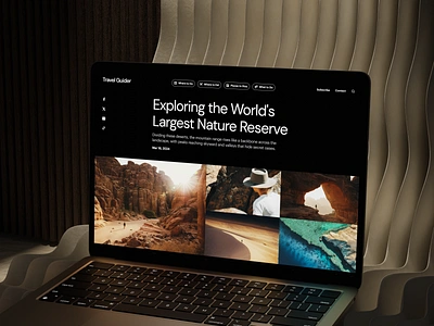 Travel Guider — Blog page article black blog design figma image modern page travel trip typography ui web web design webdesign website