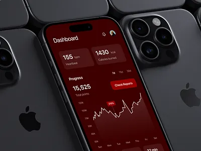 Fitness Tracker App 3d animation app design art direction calories app concept design fitness fitness app fitness app ios fitness mobile fitness tracker graph gym app health app minimal mobile app mobile app design mobile design ui