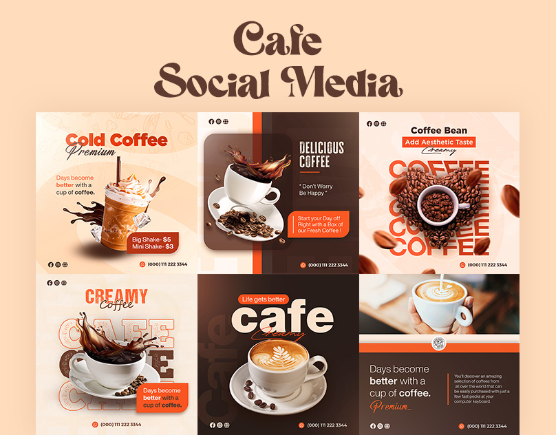 Cafe - Social Media Design ads ads design banner advertisement cafe ads rdesign cafe shop ads design cafe social media cafe social media design crea creative facebook ads creative post design design digital post deign instagram posts design post design restaurant ads design social media banner social media design social media flyer social media post social media post design