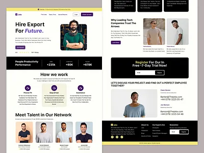 Jobs Landing Page branding design graphic design landing page new trend typography ui ui design ux design