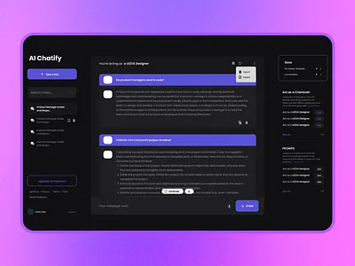 AI Chatify Website UI ai chat design inspiration screen ui ux web website