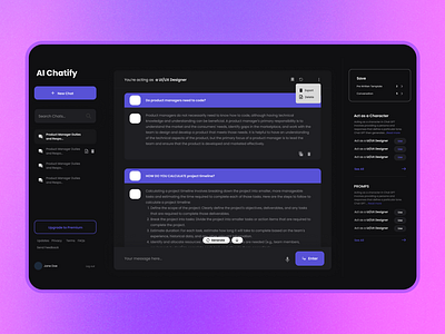 AI Chatify Website UI ai chat design inspiration screen ui ux web website