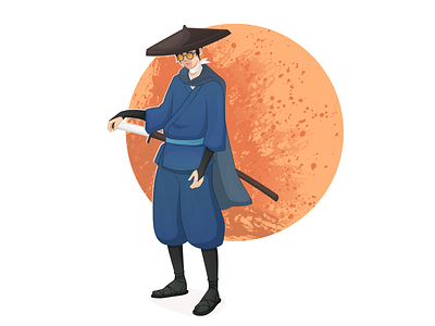 Blue eye samurai. Vector illustration. Fanart 2d blue eye samurai fanart illustration vector