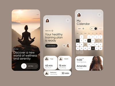 ignite your wellness journey app application bn digital bndigital design mobile ui