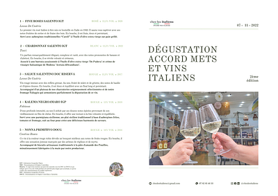 Flyer Dégustation Print Recto Verso
