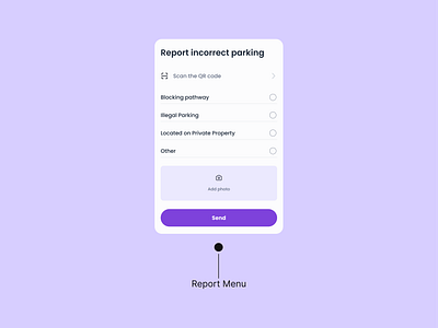 UI Card for reporting Incorrect Parking app design bike rental figma lyft mobility uber ui ui design ui kit uiux ux ux design