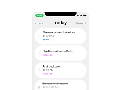 Todo App app checklist concept design ios list todo ui