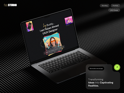 Portfolio - Landing Page Design 😍🙌 app ui branding case study clean ui creative design designer ecommerce fabstudio design home page illustration landing page ui logo modern ui portfolio product detail resume uiux user persona web ui website