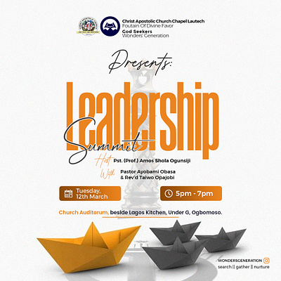 Leadership summit 3d cac chapel church design flyer graphic design illustration leadership logo ministry summit typography vector