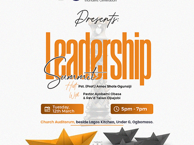 Leadership summit 3d cac chapel church design flyer graphic design illustration leadership logo ministry summit typography vector