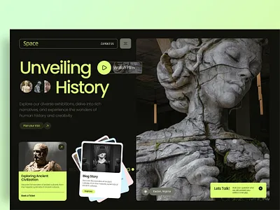 Space: Unveiling History product design ui