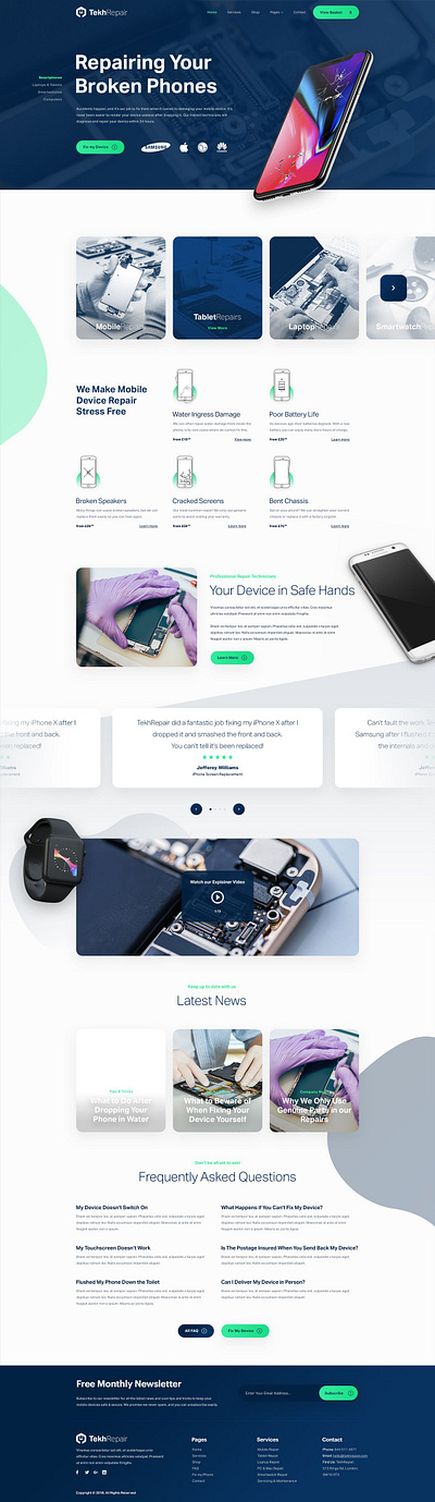 Website for Smart Phone Devices Repair Shop Based in London, UK digital agency