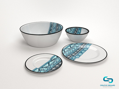 3D Product Design for Crockery 3d 3d designing 3d modeling 3d rendering 3d product crockery cup designing modeling plate product rendering vi visualization
