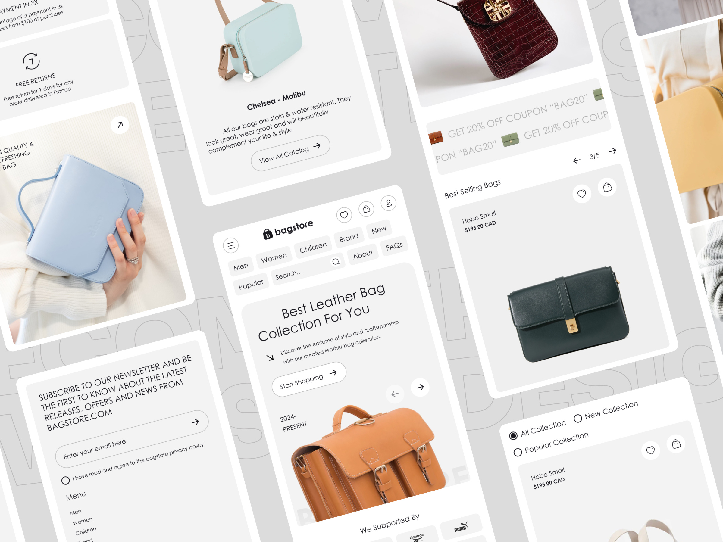 Bags eCommerce Website Design by Saleh Ahmed on Dribbble