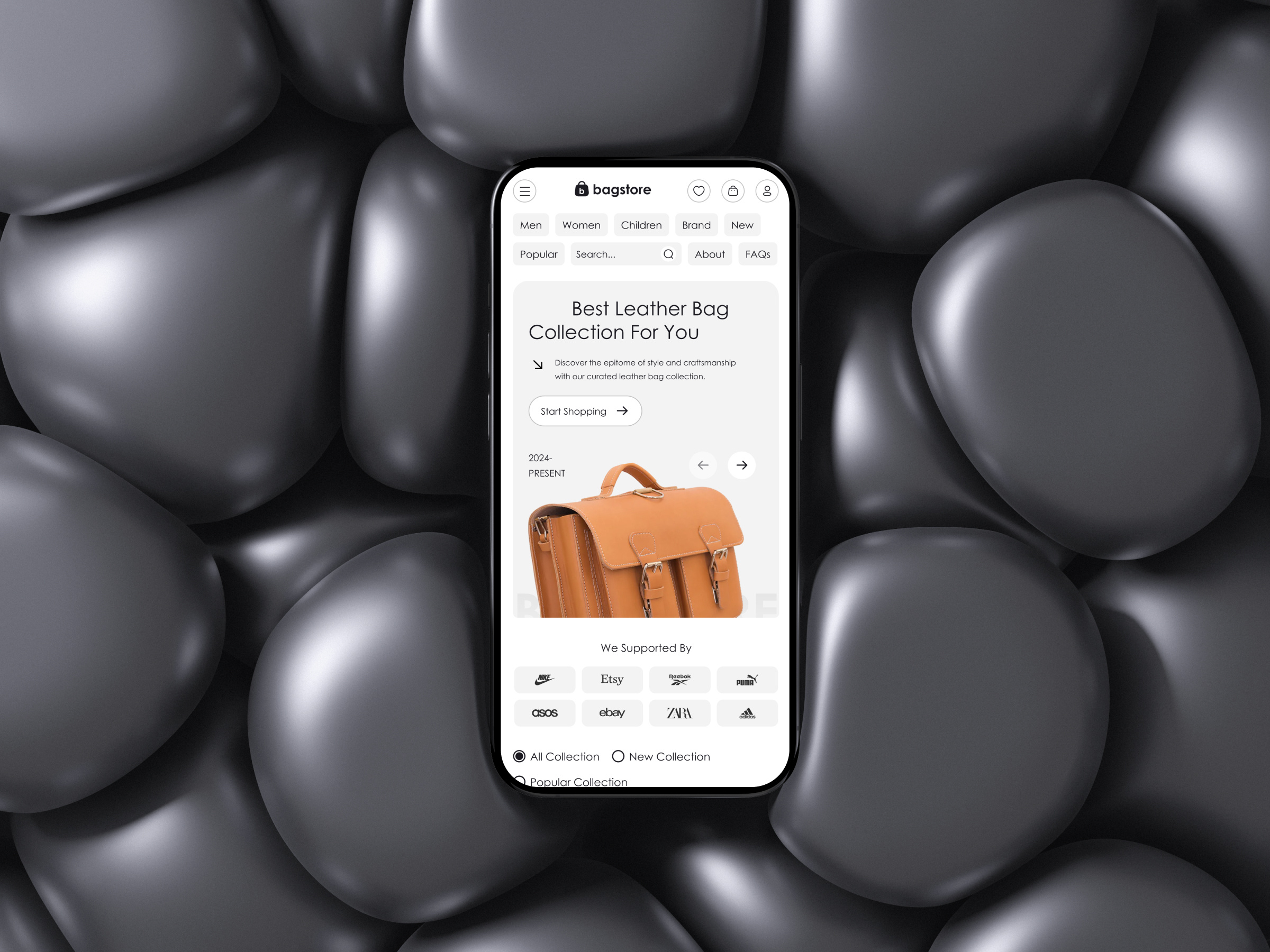 Bags eCommerce Website Design by Saleh Ahmed on Dribbble