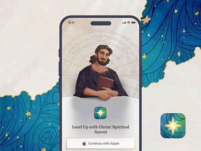 Level Up with Christ app app design christ christianity design figma interface mobile mobile app mobile ui religion ui ui design