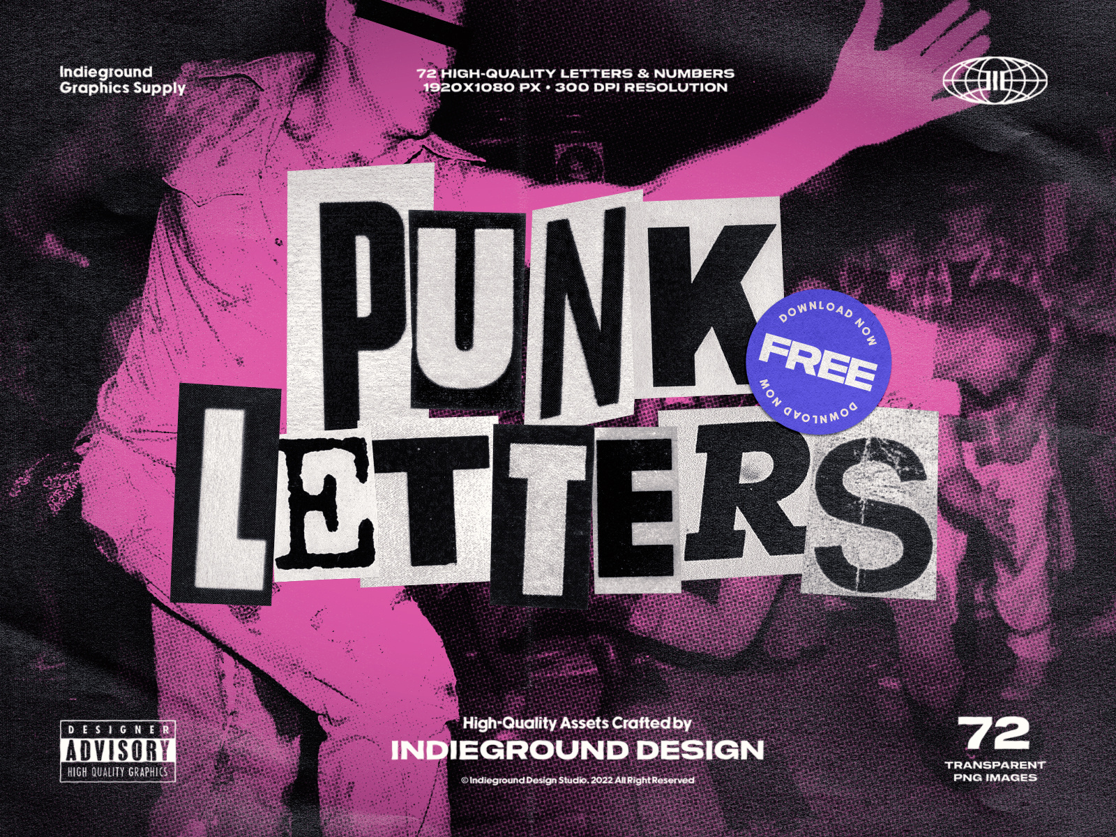 Free Punk Letters collage cutout free freebie grunge letters png punk ransom scrapbook