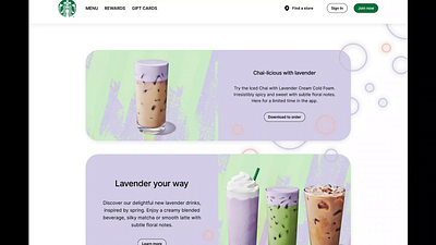 Starbucks website - My version art dailyui design designer starbucks student ui uxui website