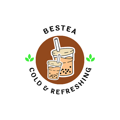 Milk Tea Logo branding design illustration logo