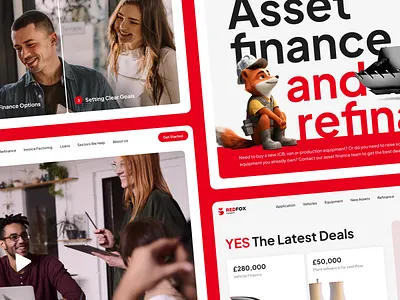 Red Fox Finance ai branding broker finance fintech ui ux web web app website