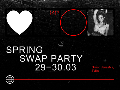 SWAP party banner aesthetics app branding design graphic design grunge holiday illustration logo party typography ui ux vector