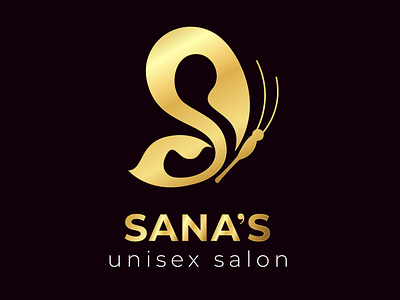 Sana's Salon Creative Logo design branding graphic design logo ui