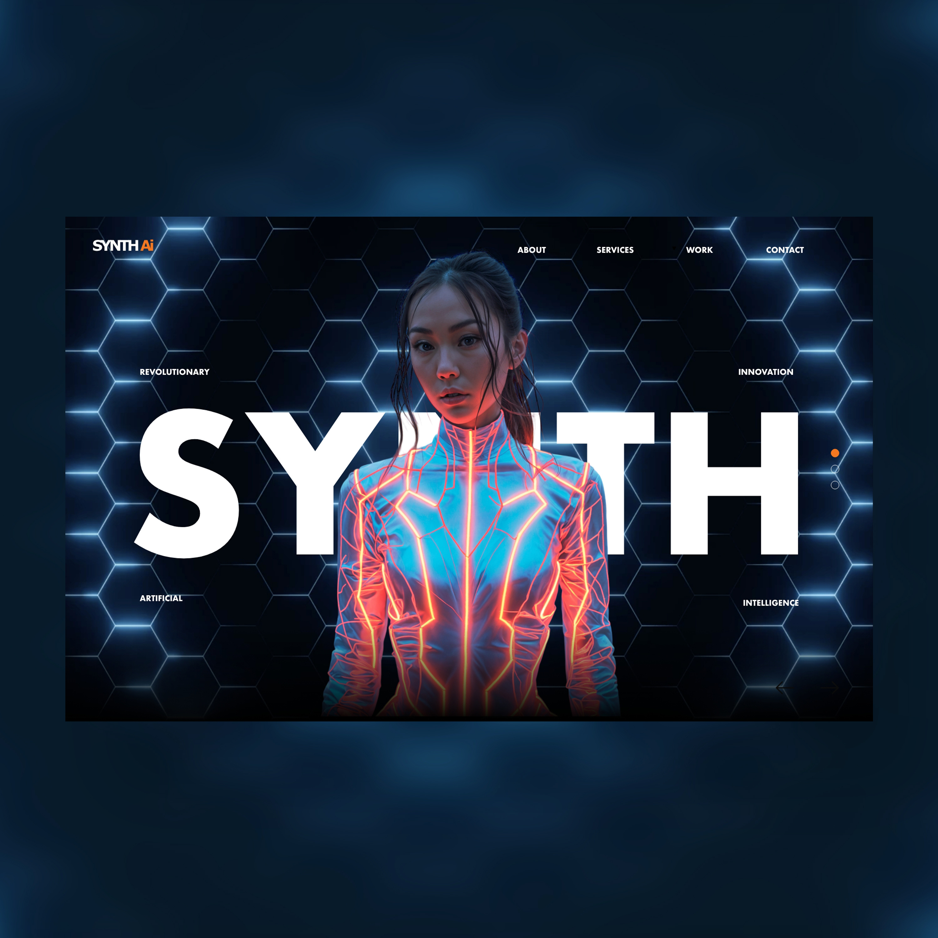 Synth Ai Web Ui Landing Shot 3d ai animation branding graphic design logo motion graphics nft ui ui design ux design web design web3