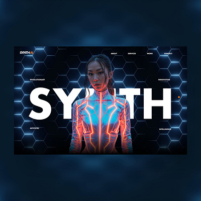 Synth Ai Web Ui Landing Shot 3d ai animation branding graphic design logo motion graphics nft ui ui design ux design web design web3