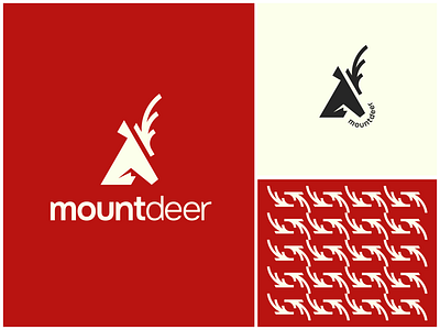 Mountdeer Logo animal animal logo brand branding deer design dual meaning graphic design icon illustrator limitless logo logo design logotype mark mountain outdoor symbol