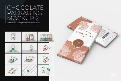 Chocolate Packaging Mockup 2 chocolate bar mockup chocolate packaging mockup 2 foil foil stamping isolated mock up mockup print promo realistic smart object stack stamping