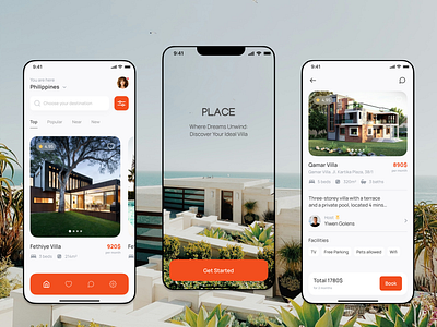 Villa Rental Mobile App app design ui ux