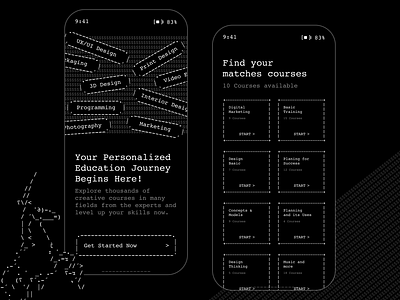 ASCII Mobile app Design design ui ux