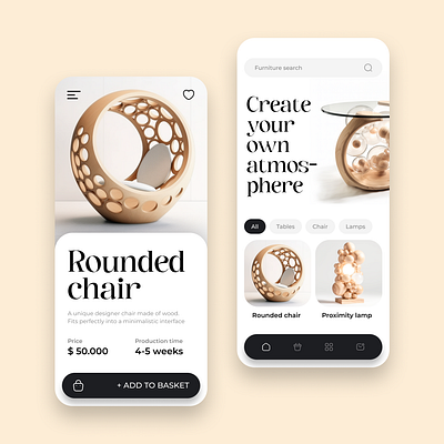 Furniture marketplace - Mobile App Concept | Meteg app ui ux