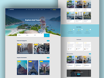 Spotlisting - Directory Listing & Travel Web Design ✈️ booking business business directory business directory web ui directory directory listing template google maps hotel listing listing page local places properties restaurant travel ui design web layout website design