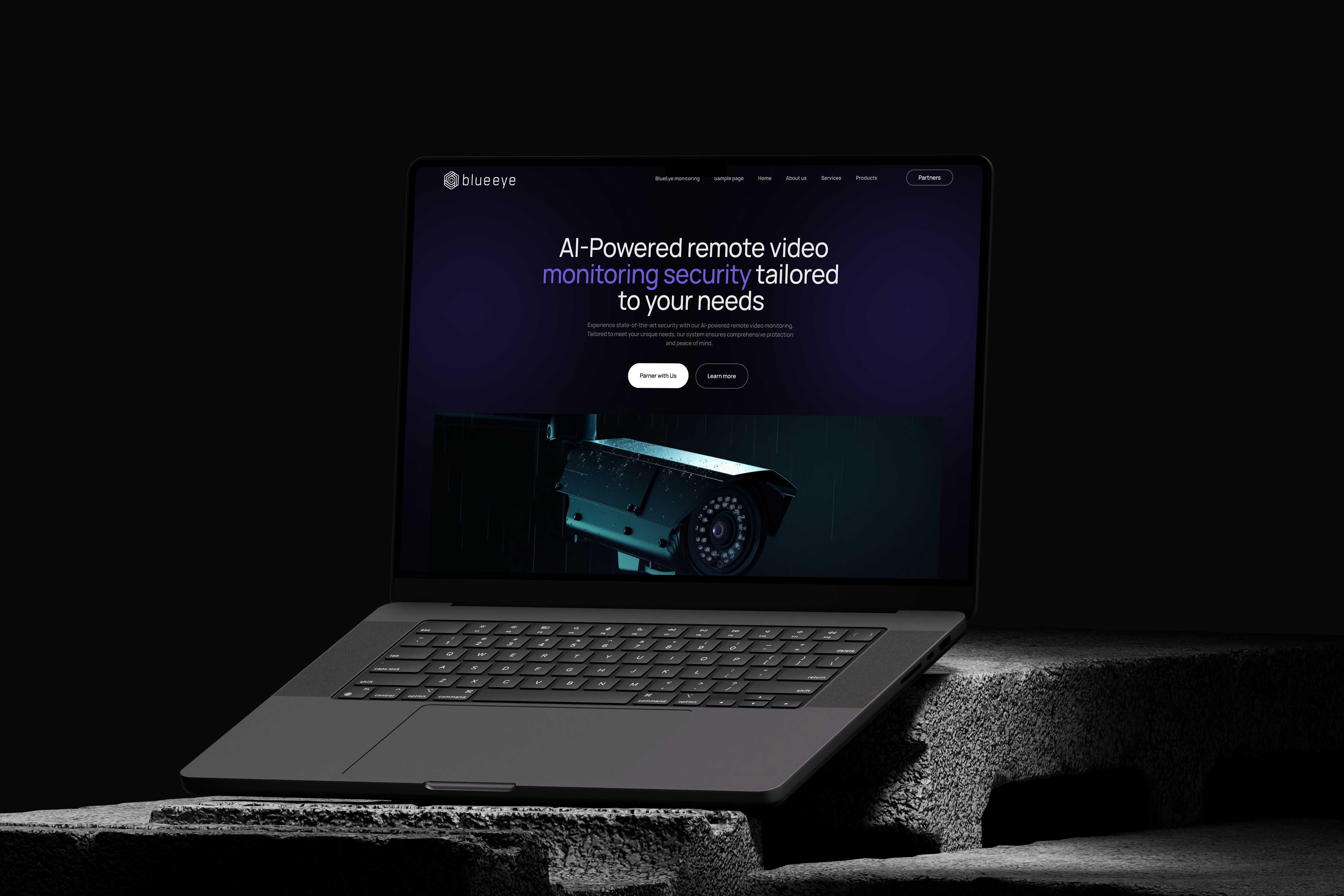 Blue Eye - security monitoring agency animation branding creative logo monitoring security ui web web design