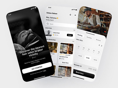 Barber Shop - Ui Design androiddesign app appdesign barber barbershop branding design illustration ios iosdesign mobileapp productdesign ui uidesign uxdesign