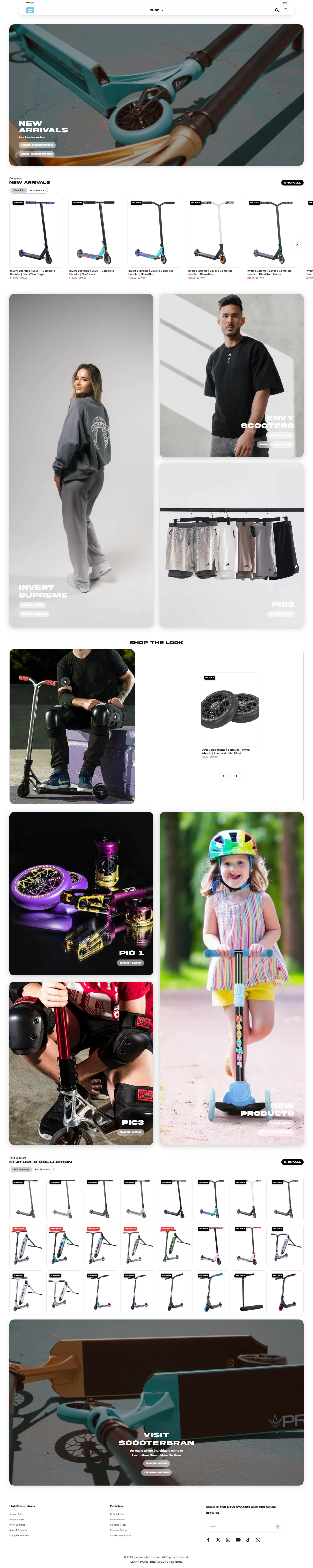 Design a similar website like Alphalete alphalete designing scooter barn shopify website
