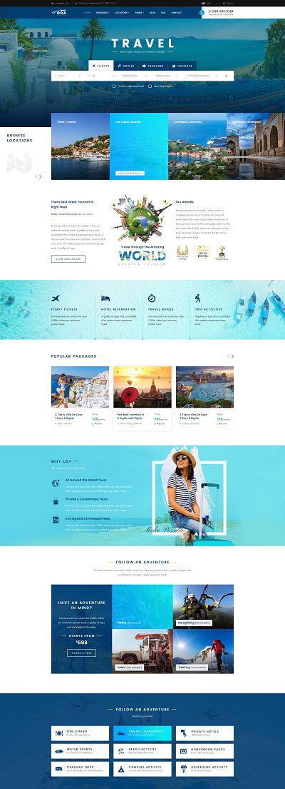 Website for Travel Company Based in New York, USA mobilefriendly